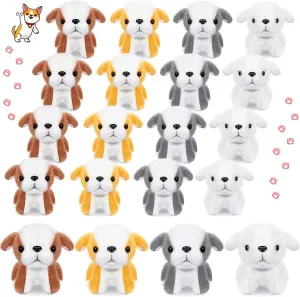 Sosation 20 Pcs Small Dog Plush Stuffed Puppy Bulk Party Favor Gift 5.2Inch Adopt a Puppy Stuffed Animal Dog Party Favor Toy for Goodie Bag Filler Kids Classroom Rewards Birthday Pet Adoption Supplies