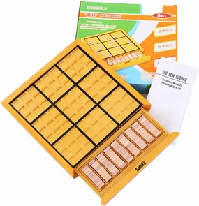 Sosoport Wooden Sudoku Puzzle Board Game for Adults and Engaging Number Challenge for Home DIY Fun and Party Entertainment