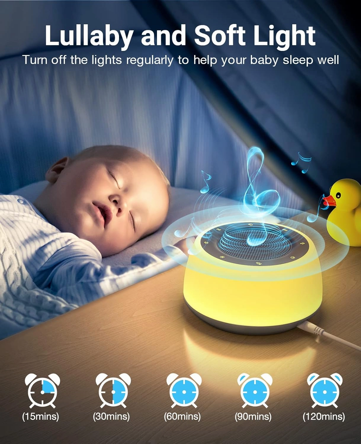 Sound Machine Baby, Kids Sound Machine with Light, White Noise Sound Machine for Sleep
