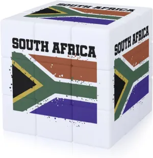 South Africa Flag Funny 3x3x3 Cube Smooth Lightweight Puzzle for Adult Graphic Printing Travel