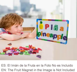 Spanish Magnetic Letters Alphabet Magnets - Letras Españolas y Números Magnéticos para Niños, 4 Colors for Classroom and Home Teaching, 4 Colores para La Enseñanza en Aula y Casa(4 Sets ES2)