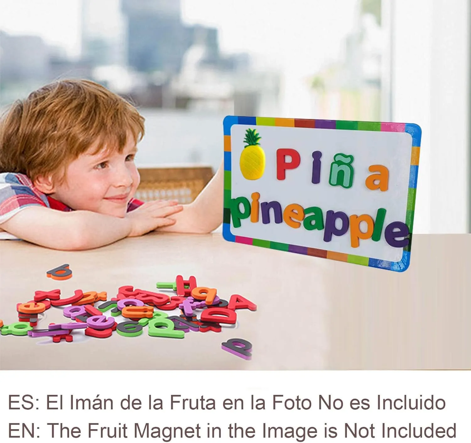 Spanish Magnetic Letters Alphabet Magnets - Letras Españolas y Números Magnéticos para Niños, 4 Colors for Classroom and Home Teaching, 4 Colores para La Enseñanza en Aula y Casa(4 Sets ES2)