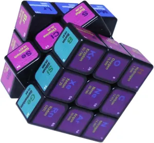 Speed Cube 3x3x3 Chemical Elements Magic Cube Puzzles,Creative Educational Toys for Kids Students Adults