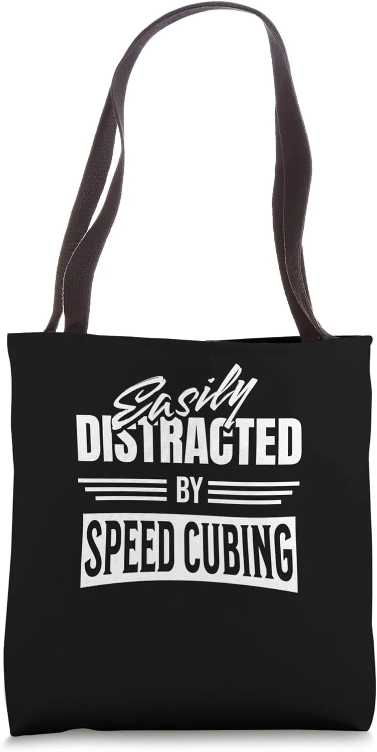 Speed cuber whirlwinds Whimsical cube racer Speed cubing Tote Bag