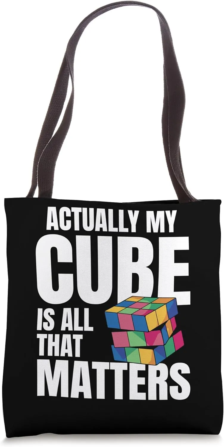 Speedcuber Cubing Speedsolving Timer Speedcubing Costume Tote Bag