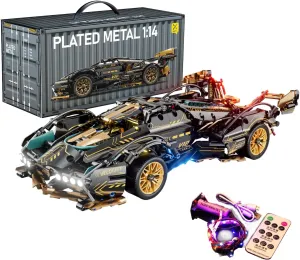 Sport Racing Car Building Block Sets for Adults, 1:14 Race Supercar Toys Kits with LED Collectible MOC Model Construction Ideas Birthday Gifts for Boys Teens Men Age 8-12 12-16,14 14 