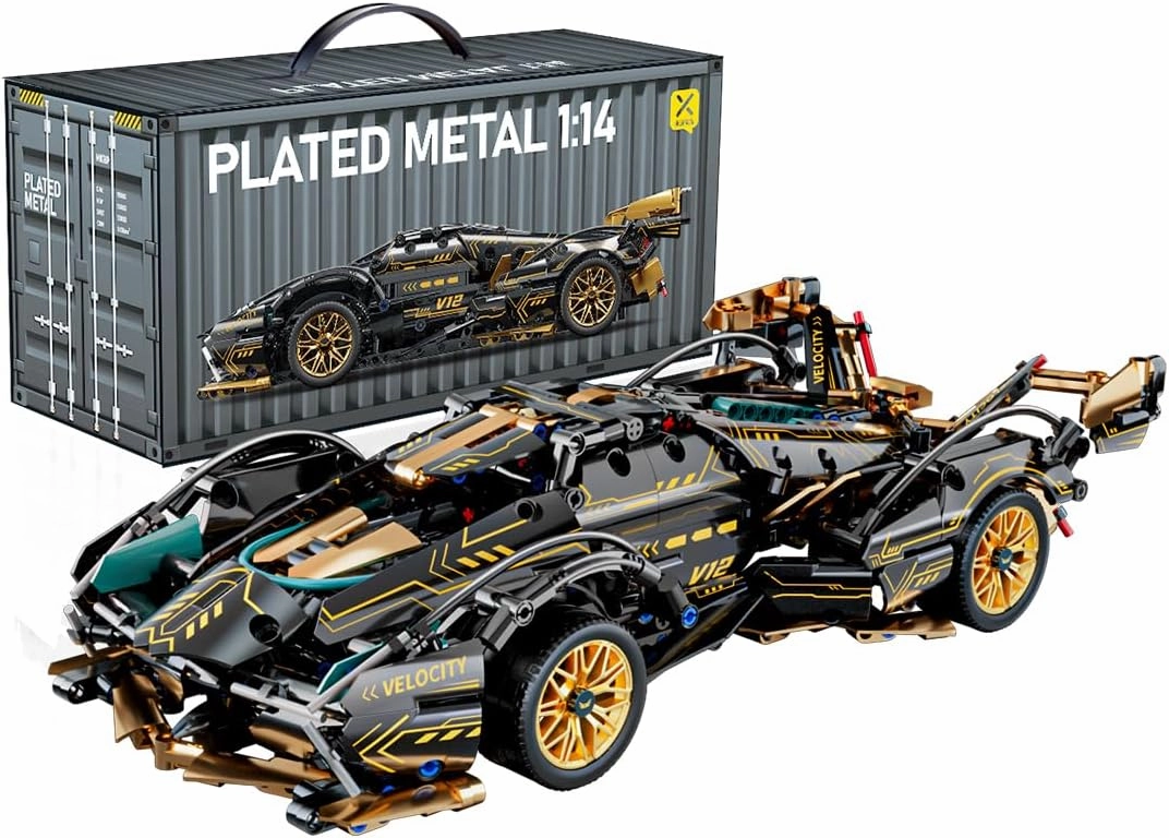 Sport Racing Car Building Block Sets for Adults, 1:14 Race Supercar Toys Kits Collectible MOC Model Construction Ideas Birthday for Boys Teens Men Age 8-12 12-16,14 14 