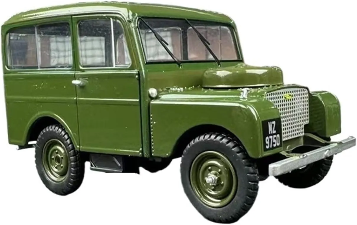 Sports car Metal Model 1:43 for Land Rover First Generation Jeep Military Green Off-Road Vehicle Car Model Alloy Collection Ornaments for Home Décor