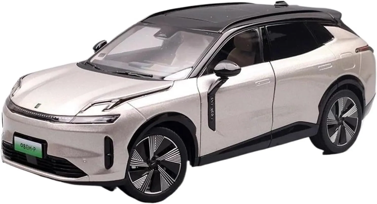 Sports car Metal Model Die-cast 1:18 for Lynk & Co 08em-p New Energy SUV Alloy Car Model Collection Hobby Ornament Display for Home Décor(White)