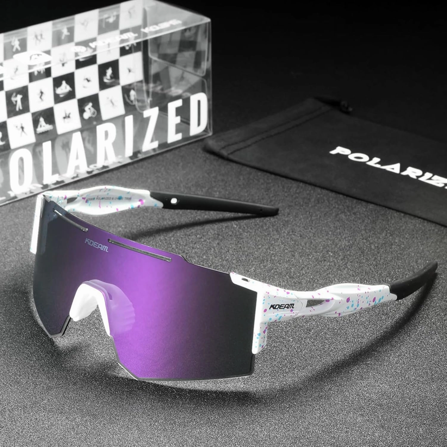 Sports Polarized Sunglasses for Women Men, UV400 Cycling Goggles Baseball Running Fishing Outdoor Windproof Eyewear