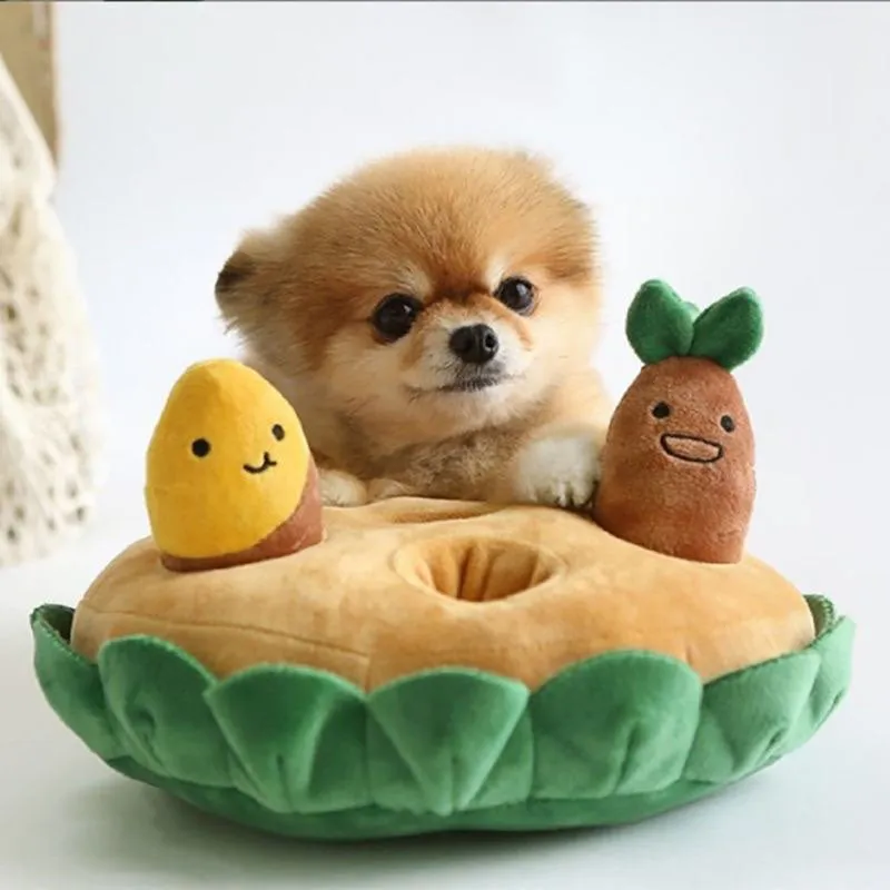 Squeaky Pull Sweet Potato Interactive Dog Toys