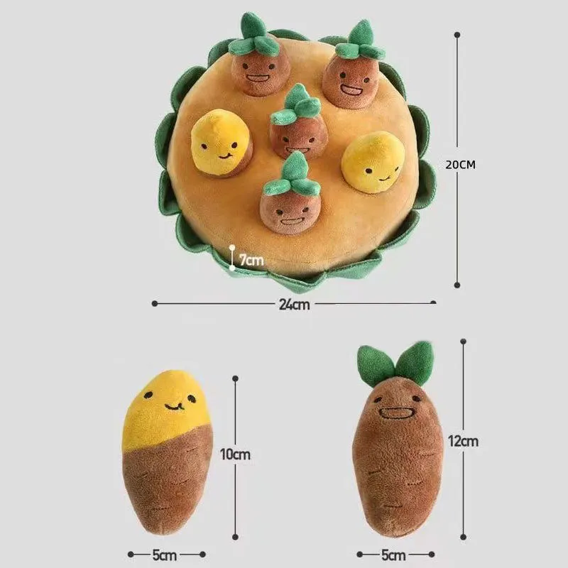 Squeaky Pull Sweet Potato Interactive Dog Toys