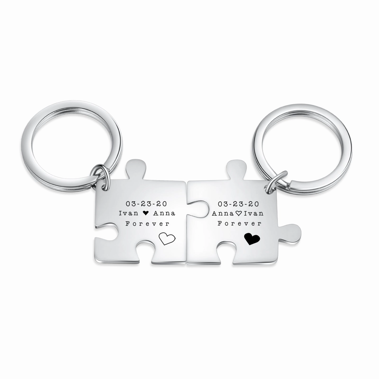 Stainelss Steel Puzzle Keychain