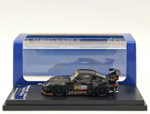 Street Warrior SW 1:64 for RWB 993 Charlene Wide Body Modified Low Tail #96 Black Diecast Model Car Collection Auto Toys Gift