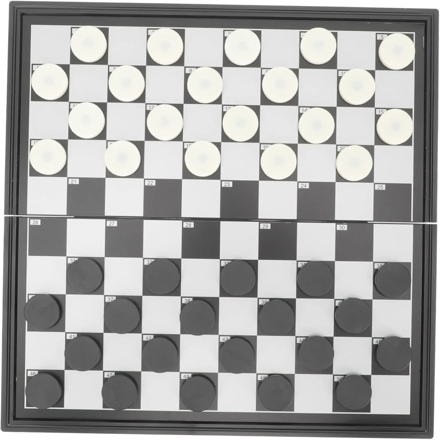 Sturdy Checker Sets for Adults Checkers Game Portable 100 Grid Craftsmanship