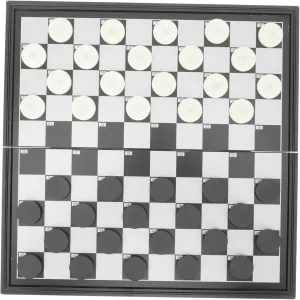 Sturdy Checker Sets for Adults Checkers Game Portable 100 Grid Craftsmanship