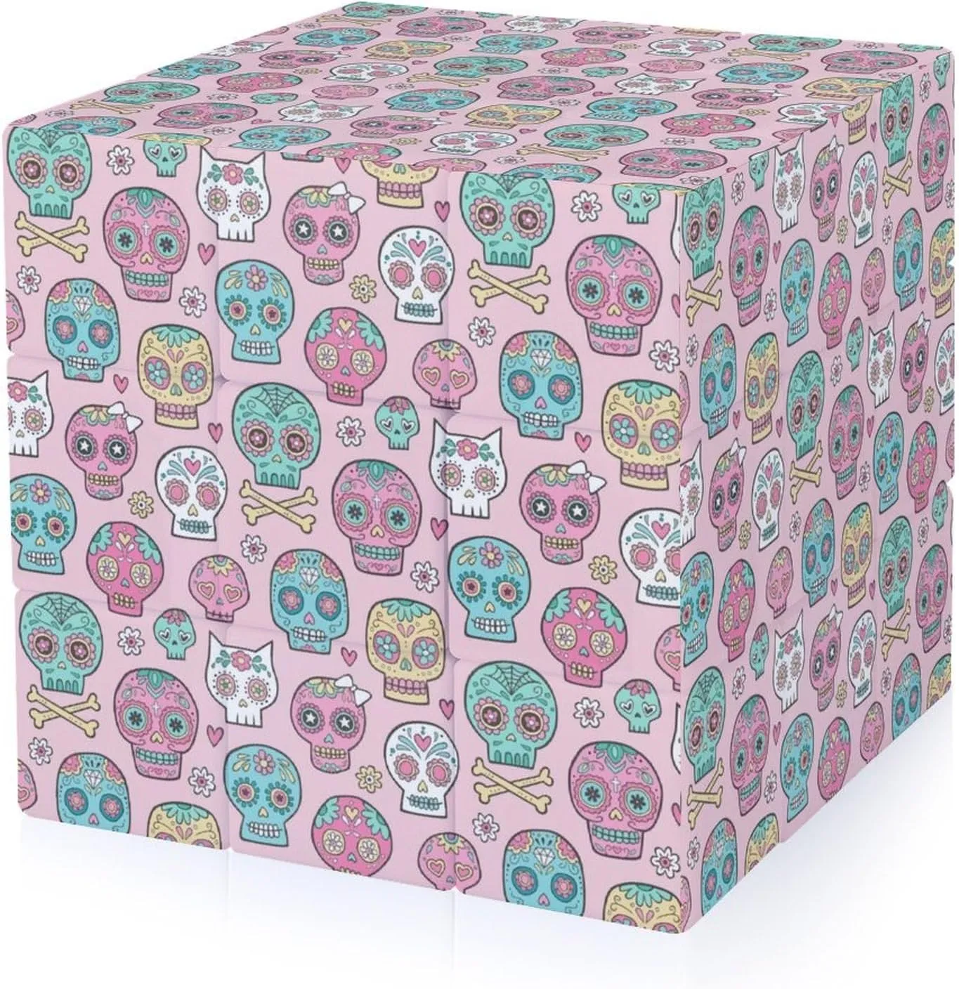 Sugar Skulls Funny 3x3x3 Cube Smooth Lightweight Puzzle for Adult Graphic Printing Travel
