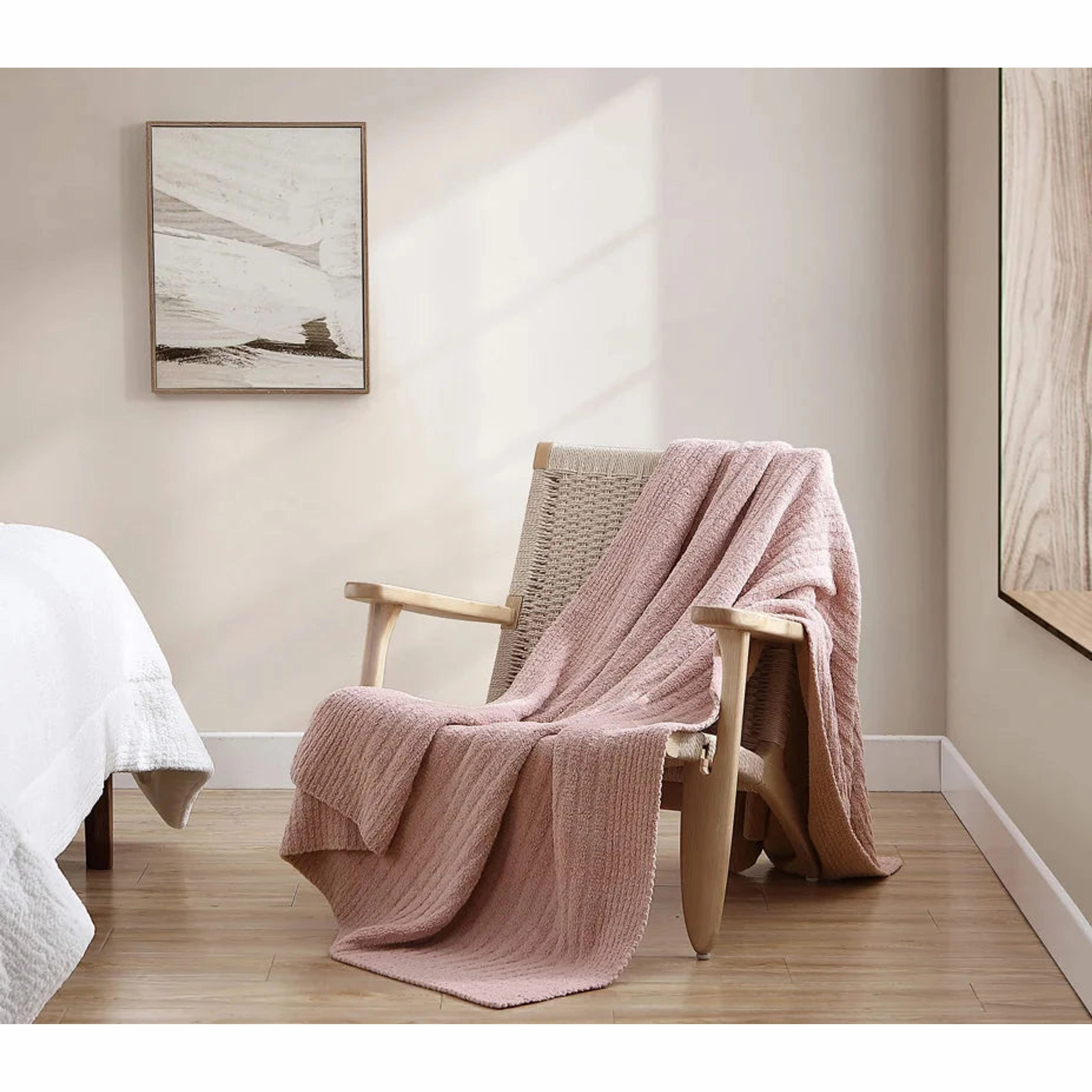 Sunday Citizen Rusty Rose Ribbed Lightweight Throw
