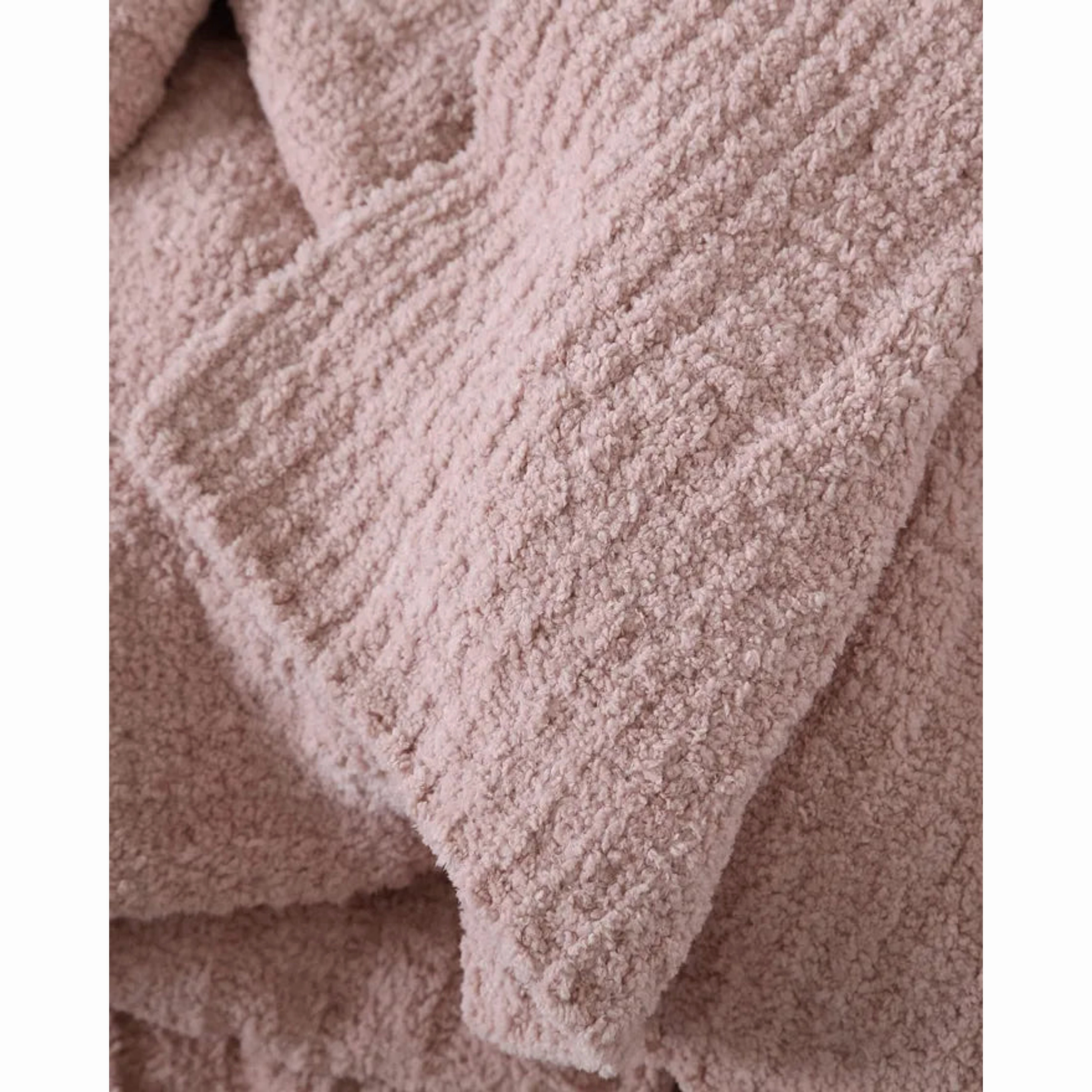 Sunday Citizen Rusty Rose Ribbed Lightweight Throw