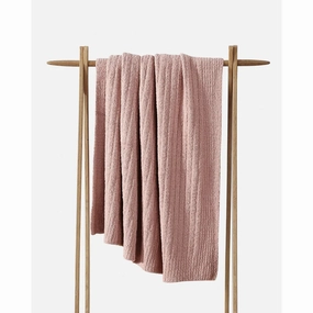 Sunday Citizen Rusty Rose Ribbed Lightweight Throw