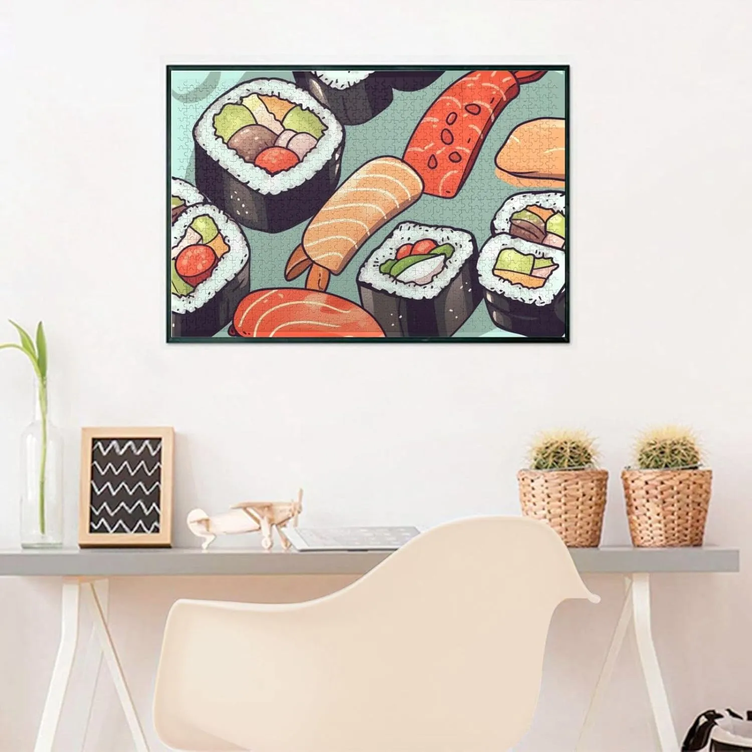 Sushi Puzzles 1000 Pieces with Storage Bag Personalized Jigsaw Puzzles for Men Women Picture Puzzle for Family Challenging Photos Puzzle for Home Decor (29.5"" x 19.7"")