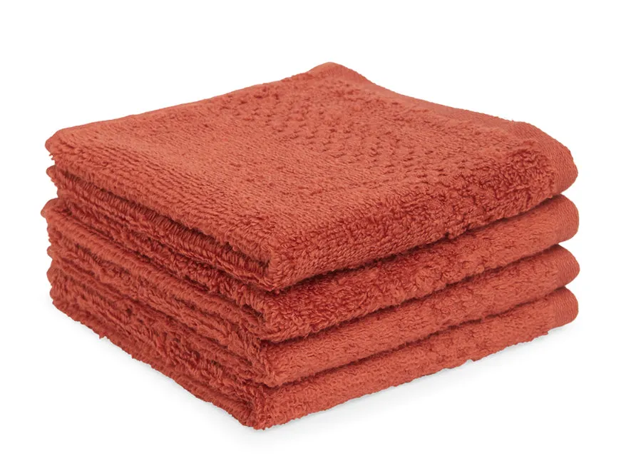 Swift Dry 100% Cotton Face Towel Set (4 Pcs)