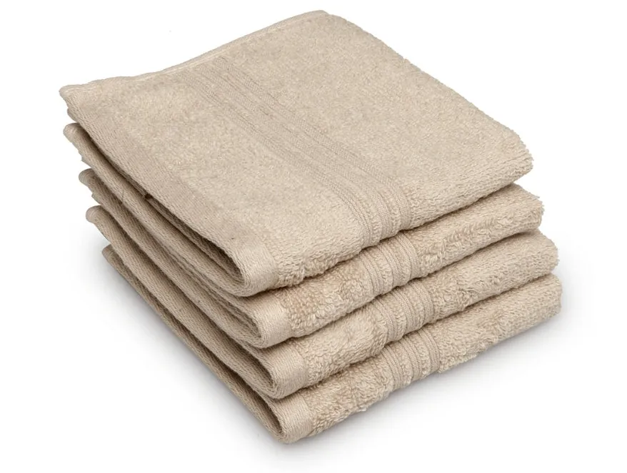 Swift Dry 100% Cotton Face Towel Set (4 Pcs)