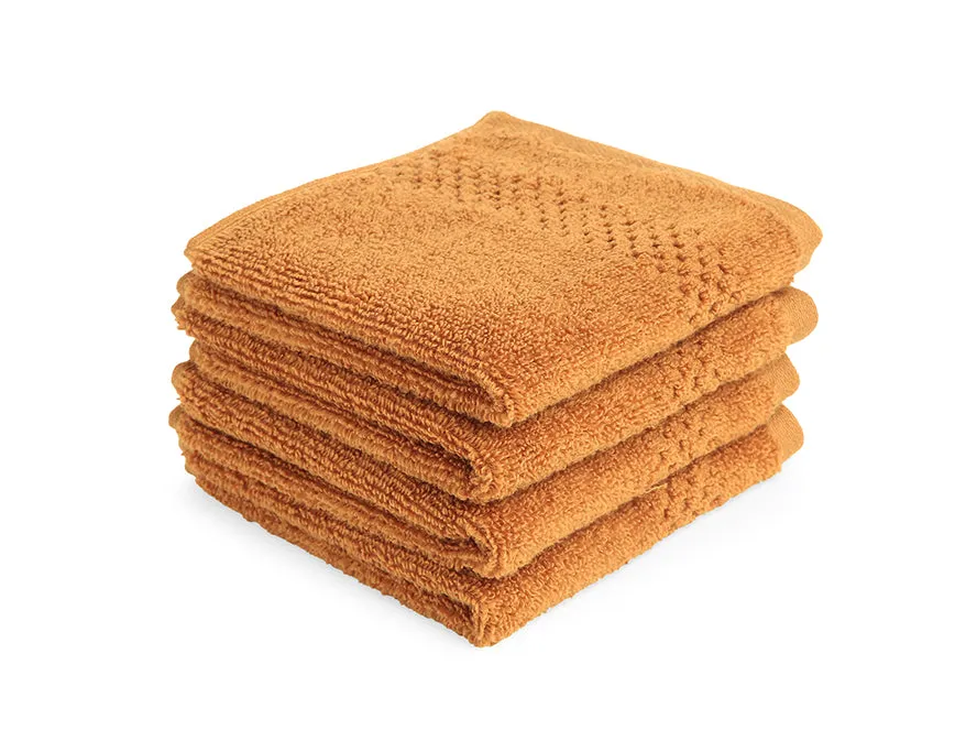 Swift Dry 100% Cotton Face Towel Set (4 Pcs)