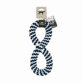 Tall Tails Navy Braided Infinity Dog Tug Toy - 11"