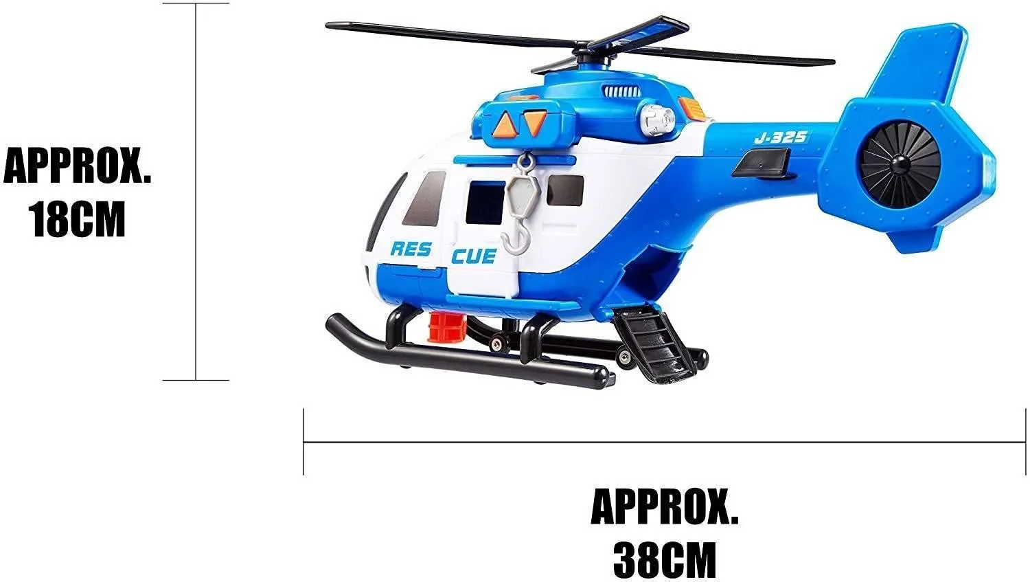 Teamsterz Large Light & Sound Police Rescue Helicopter