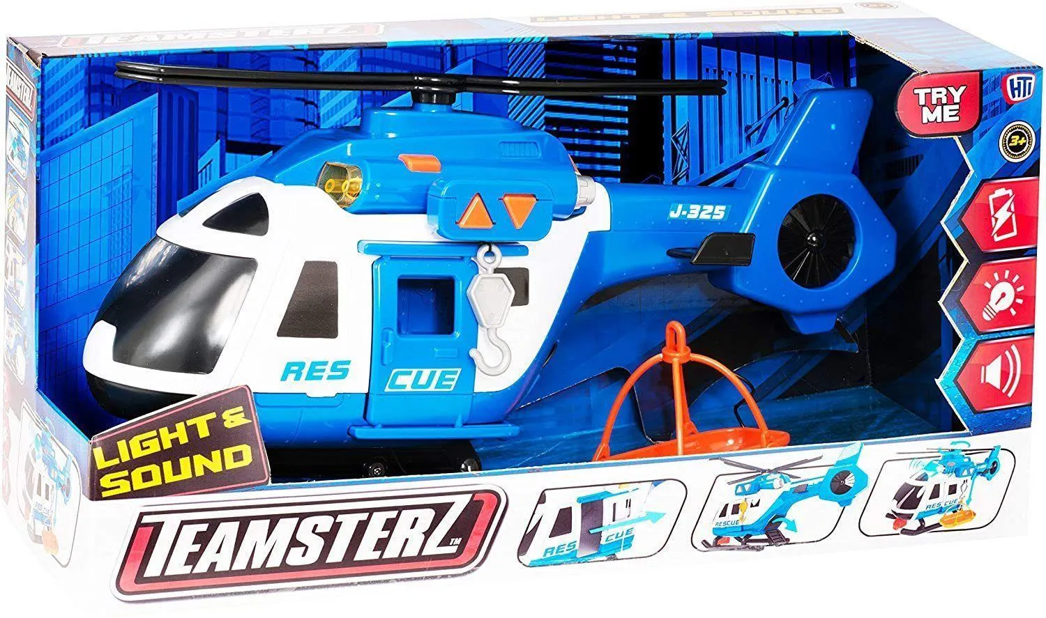 Teamsterz Large Light & Sound Police Rescue Helicopter