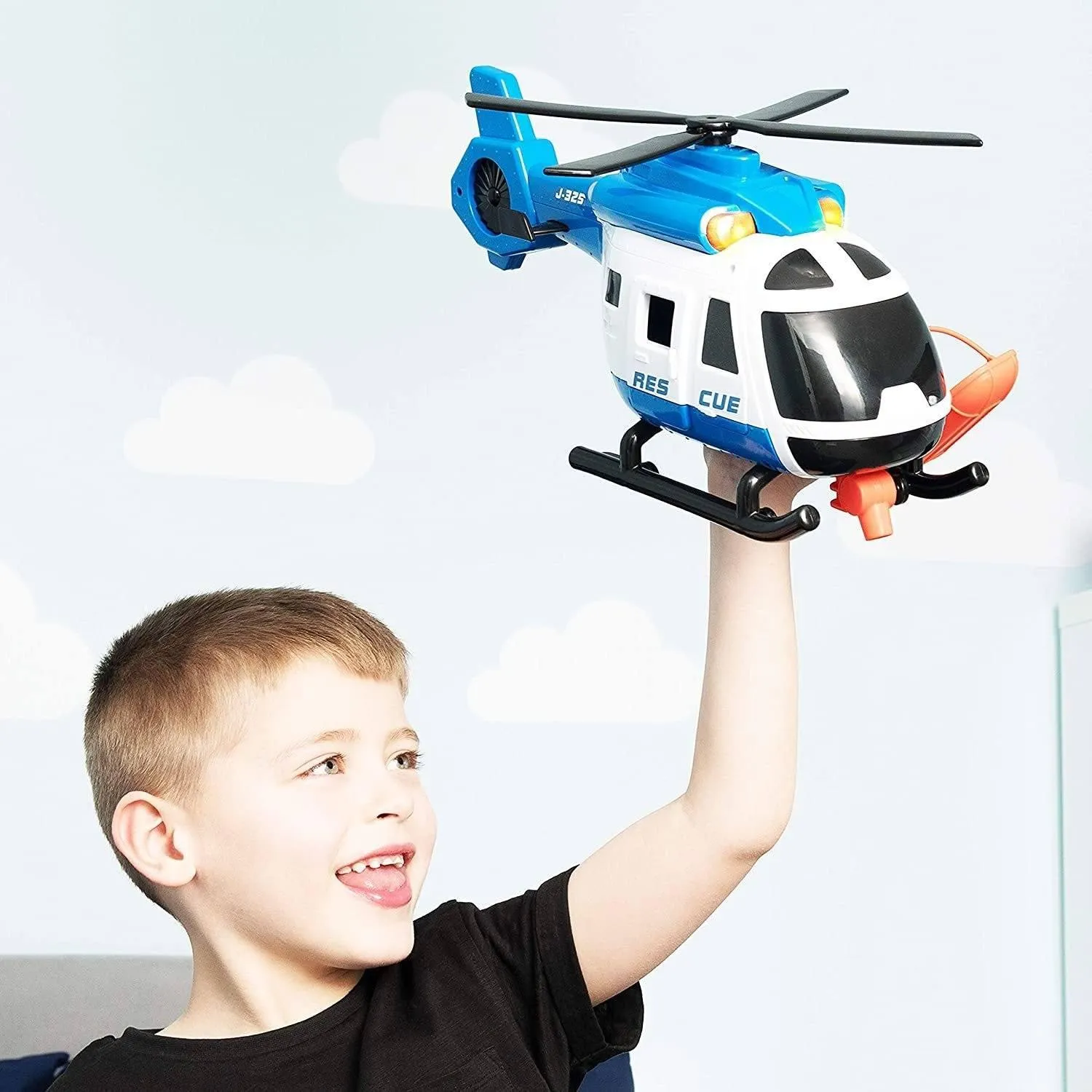 Teamsterz Large Light & Sound Police Rescue Helicopter
