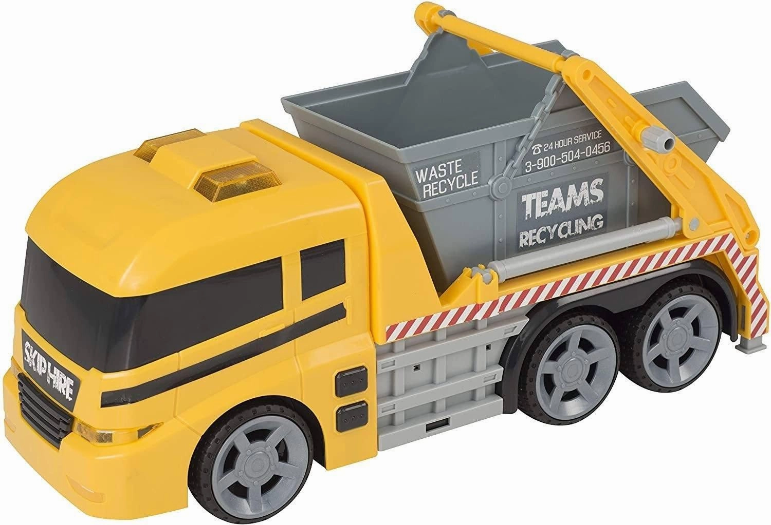 Teamsterz 1416394 Large Light & Sound Skip Lorry - Yellow