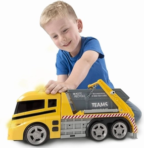 Teamsterz 1416394 Large Light & Sound Skip Lorry - Yellow