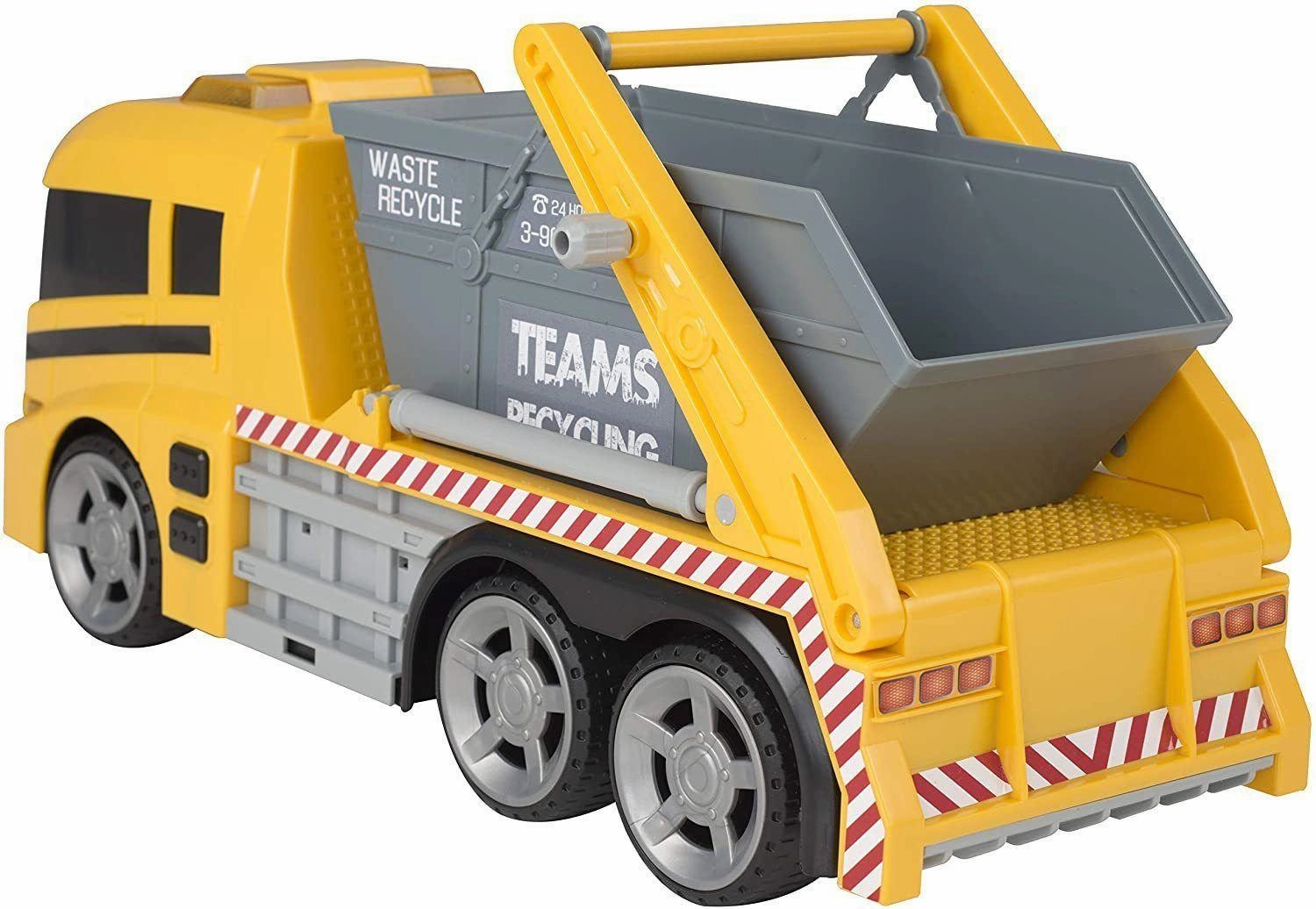 Teamsterz 1416394 Large Light & Sound Skip Lorry - Yellow