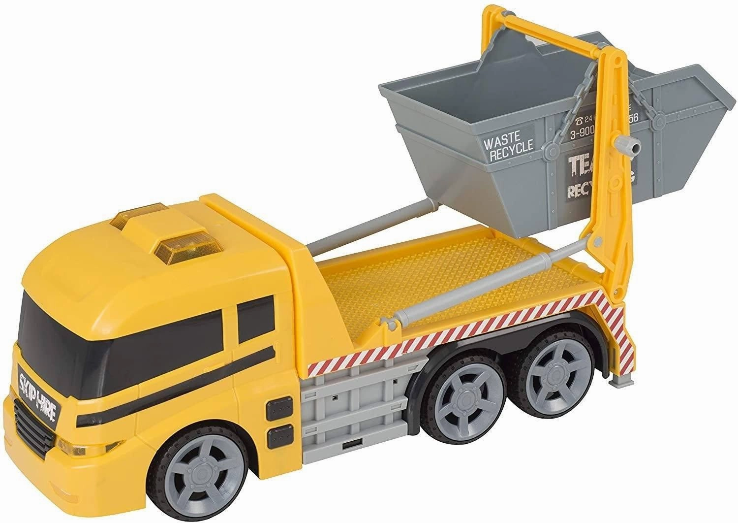 Teamsterz 1416394 Large Light & Sound Skip Lorry - Yellow