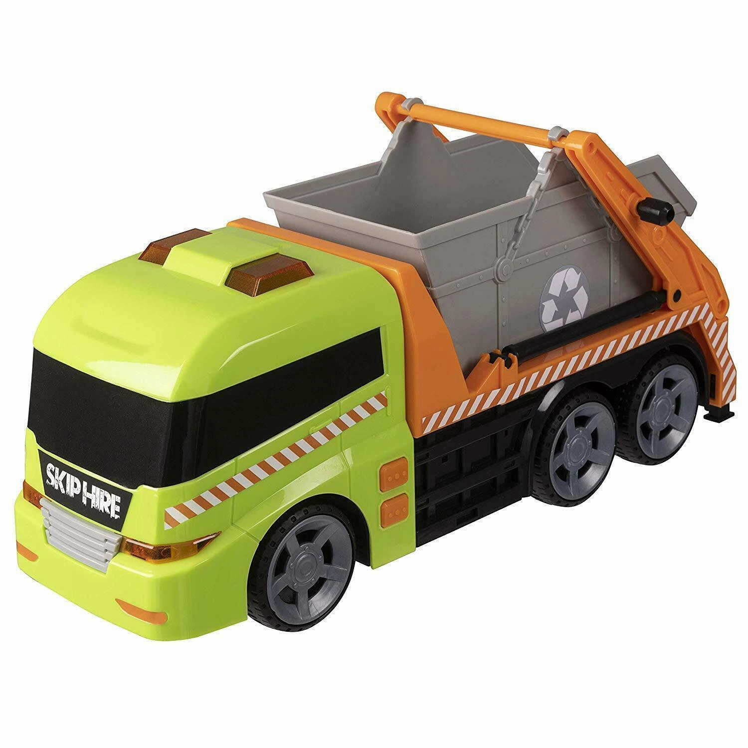Teamsterz Large Light & Sound Skip Lorry - Green/Orange
