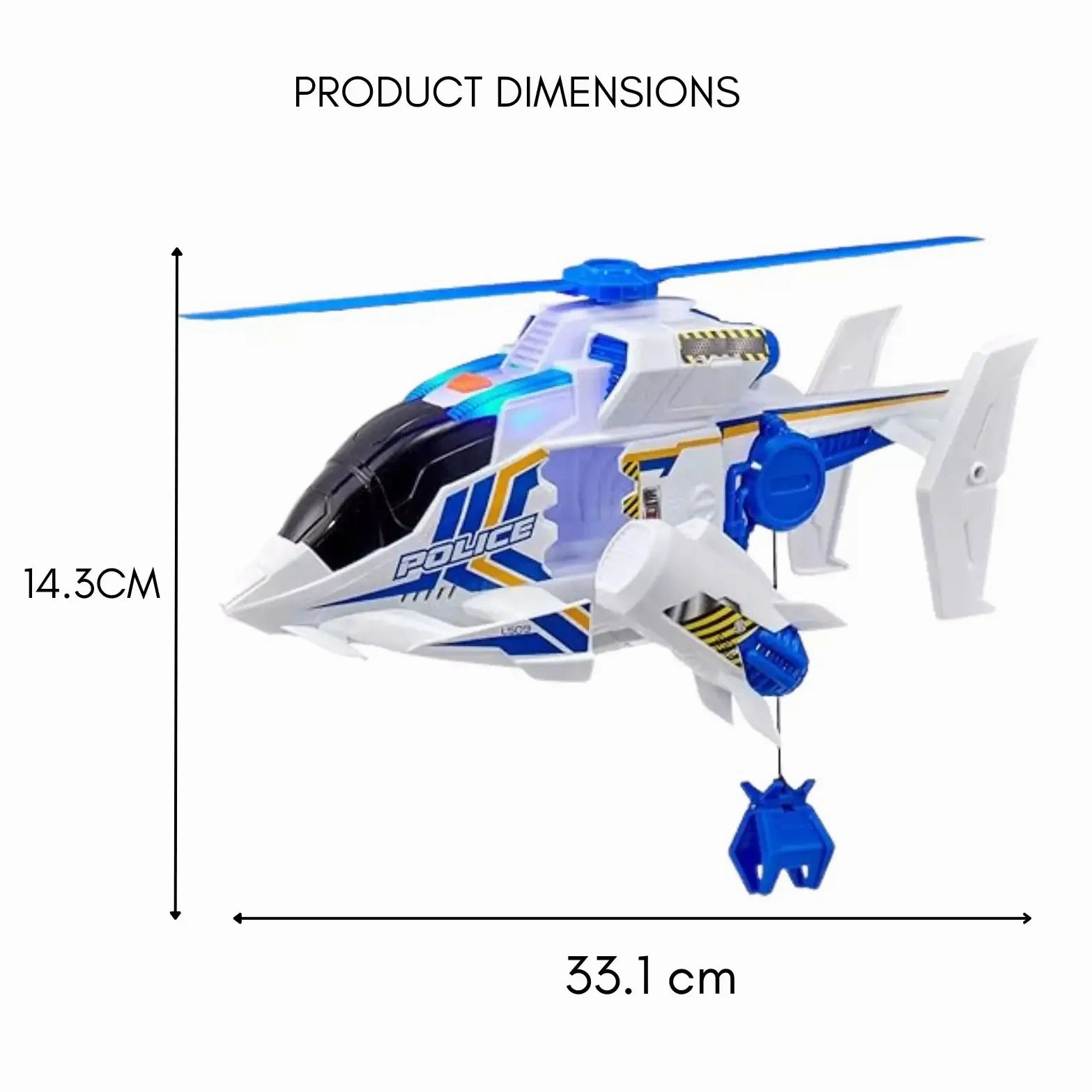 Teamsterz Mean Machines Light & Sounds Police Helicopter