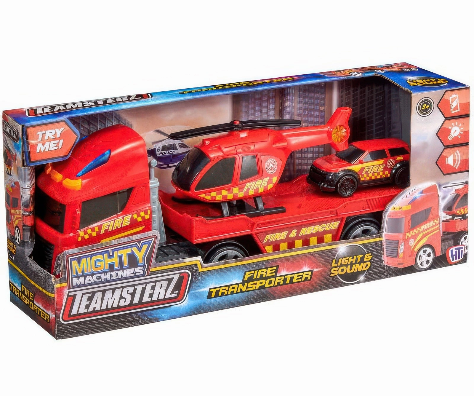Teamsterz Small Fire Helicopter Transporter