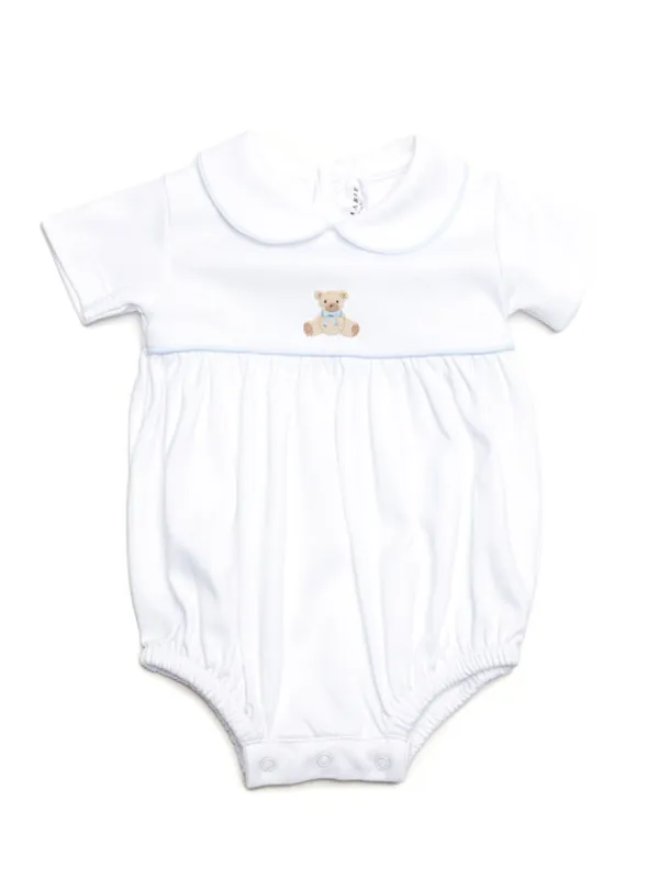 Teddy Bear Pima Bubble | White/Lt Blue