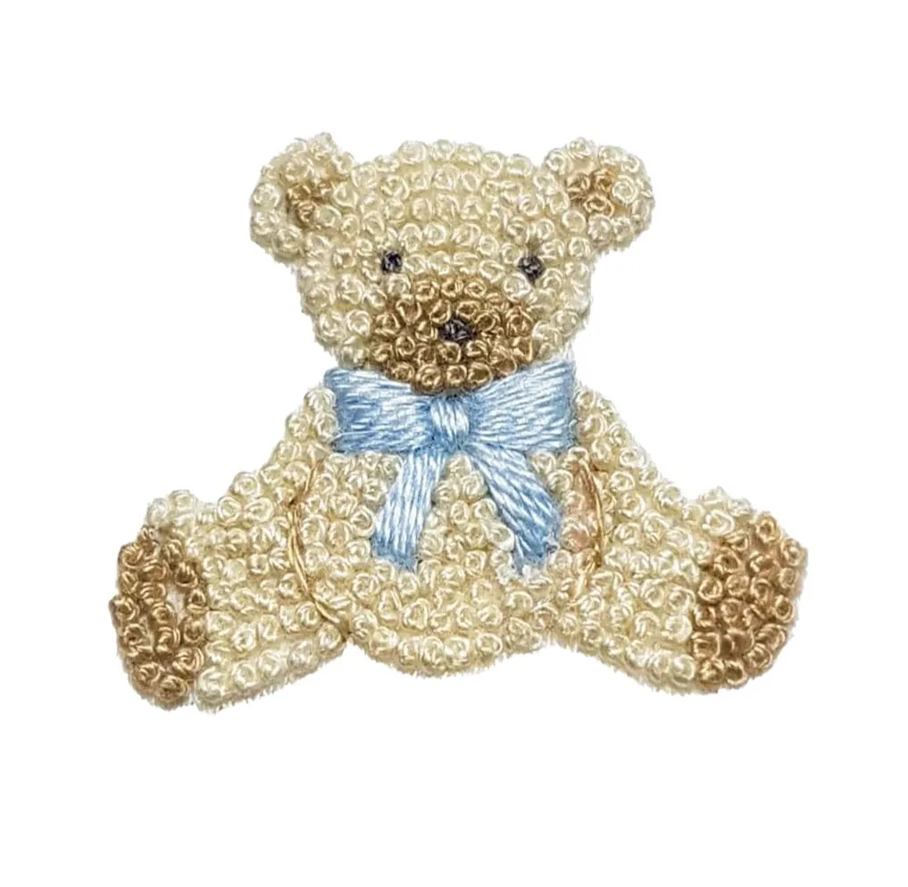 Teddy Bear Pima Bubble | White/Lt Blue