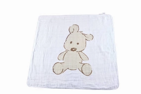 Teddy Bear and Plaid Newcastle Blanket