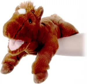 The Petting Zoo Horse Stuffed Animal Plushie, Gifts for Kids, Puppetz Animals, Brown Horse Plush Toy 15 Inches
