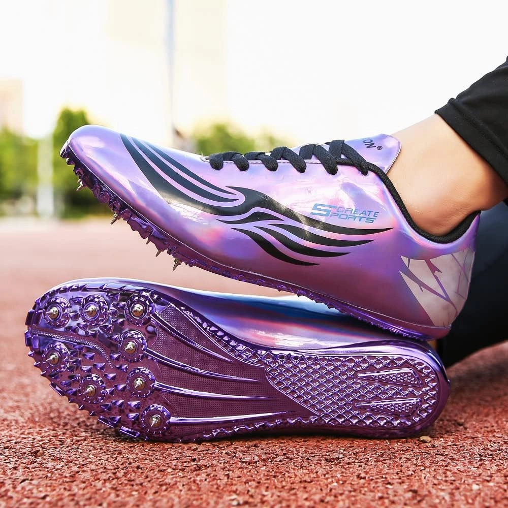THESTRON Unisex Track Spikes Running Sprint Shoes Track & Field Shoes for Men Women Kids Cool Racing Running Sneakers