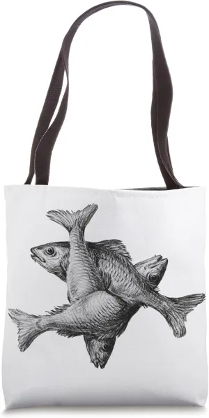 Three Fish Puzzle of Fishermans Wharf Tote Bag