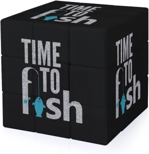 Time to Fish Typography Funny 3x3x3 Cube Smooth Lightweight Puzzle for Adult Graphic Printing Travel