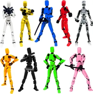 Titan 13 Action Figure,2024 New Lucky Robot 13 Action Figures,3D Printed Action Figures for Boys,Dummy Robot 13 Action Toy,Movable Joints Action Figure (9pcs)