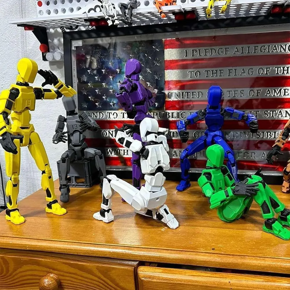Titan 13 Action Figure,2024 New Lucky Robot 13 Action Figures,3D Printed Action Figures for Boys,Dummy Robot 13 Action Toy,Movable Joints Action Figure (9pcs)