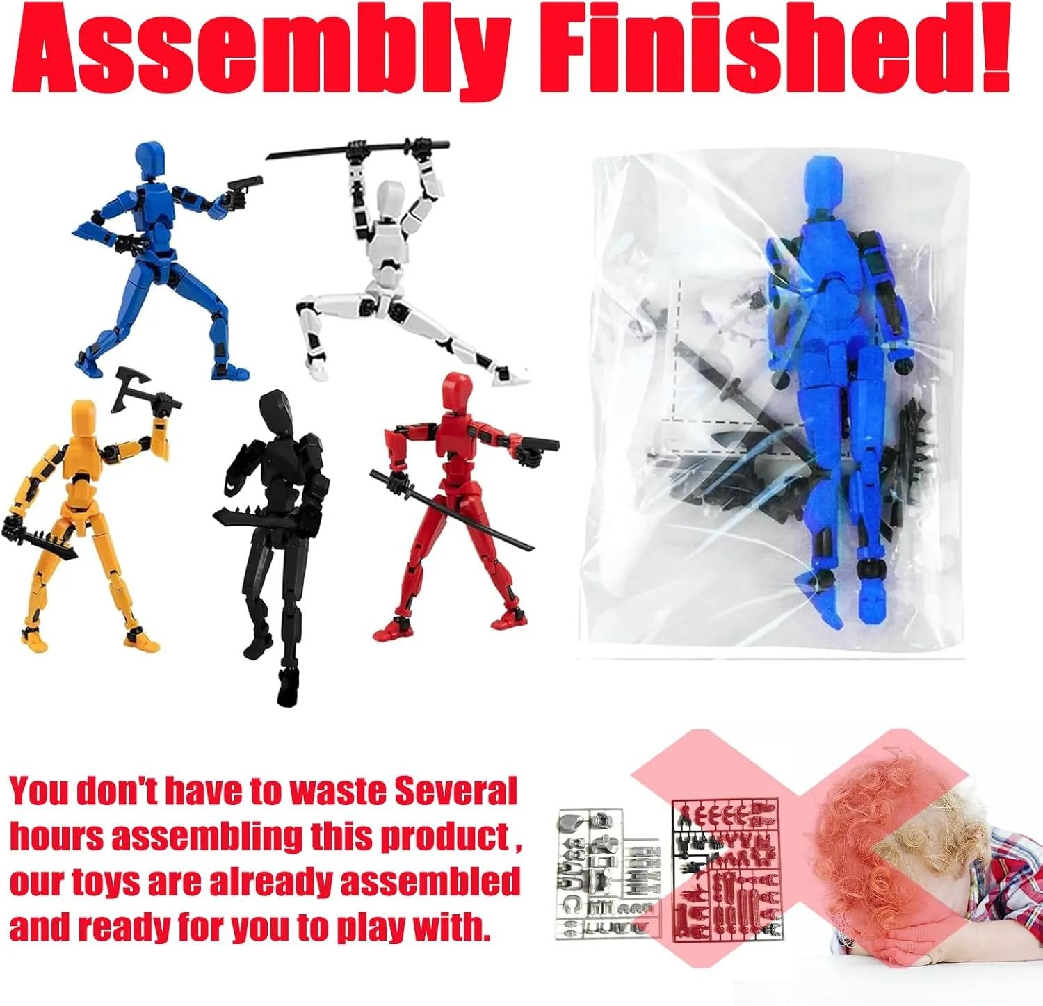 Titan 13 Action Figure,2024 New Lucky Robot 13 Action Figures,3D Printed Action Figures for Boys,Dummy Robot 13 Action Toy,Movable Joints Action Figure (9pcs)