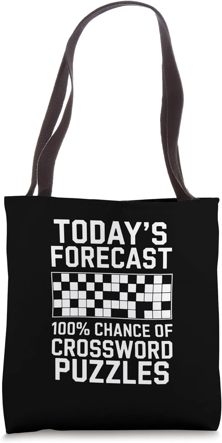 Today's Forecast 100% Chance Of Crossword Puzzles Tote Bag
